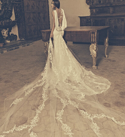 wedding dress, lace and back