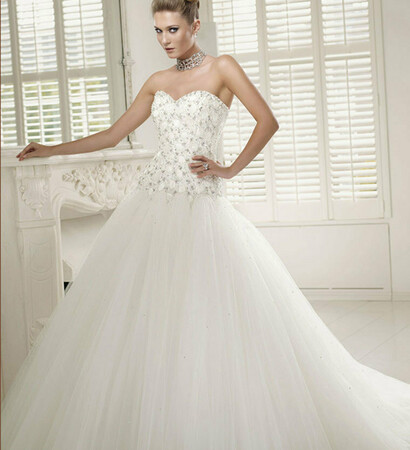 fashion dress, wedding gown and beading dress