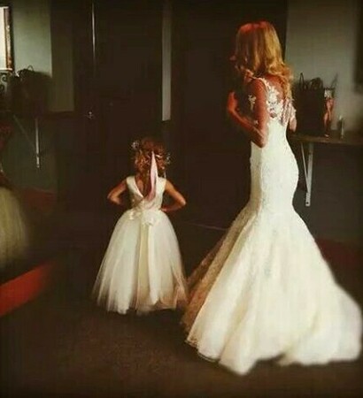 doughter, dress and mother