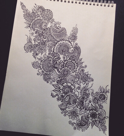 permanent, tattoo and flowers