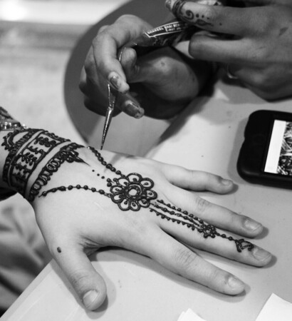 indian, mehendi and tattoo