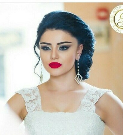 hair style, eyes make up and wedding dress