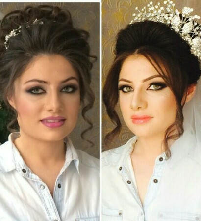 make up, style and wedding hair