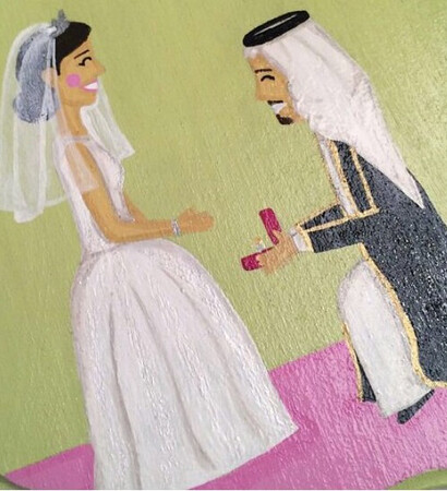 arabic, arabic cartoon and bride