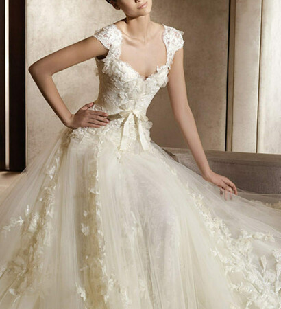 wedding dress, elegant and vintage
