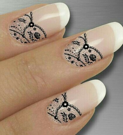 nail polish, wedding design and black art