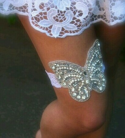 garter, glitter and embellishments