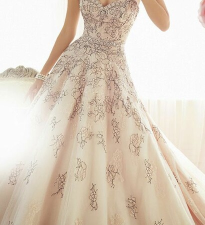 patterns, long dress and lace