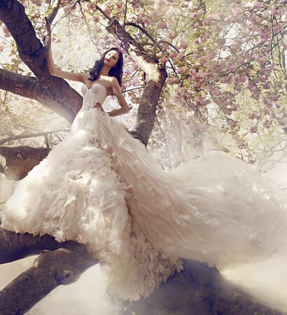 white, luxurious and ball gown