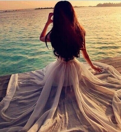 summer, paradise and weddingdress