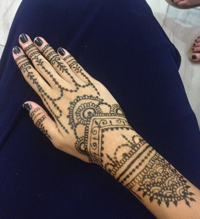 tattoo, hand and henna