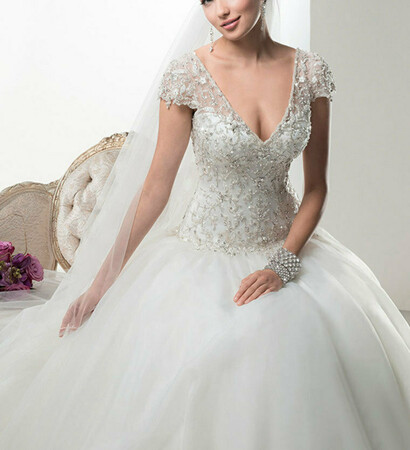 beading dress, organza and wedding dress