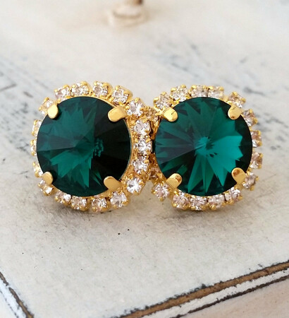 wedding jewelry, bridesmaid's gift and stud earrings