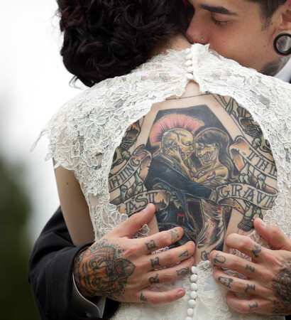 bride, groom and couple