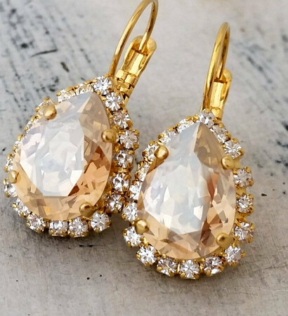 wedding jewelry, bridemaids gift and drop earrings