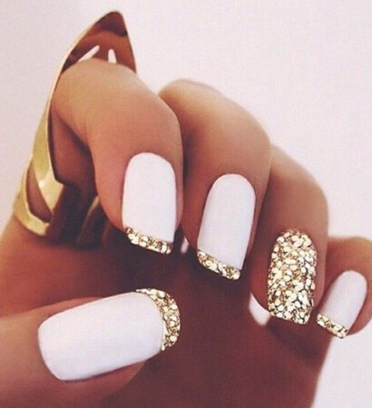 white, nails and cute