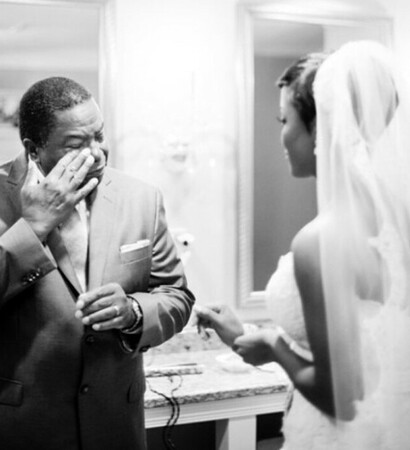 father, daddy and bride