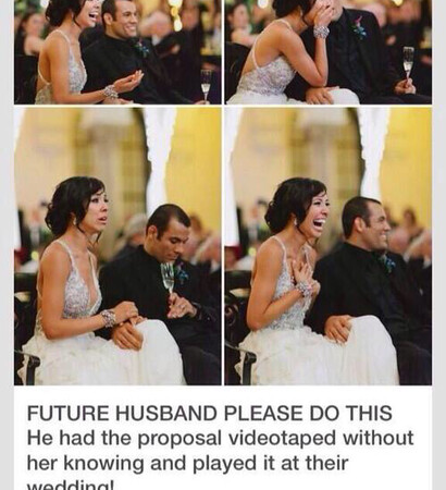 husband, proposal and video