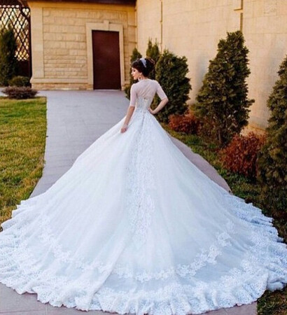 dress, white and big