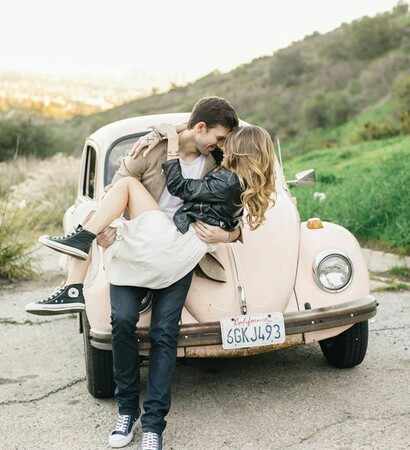 photography, engagement and beatle