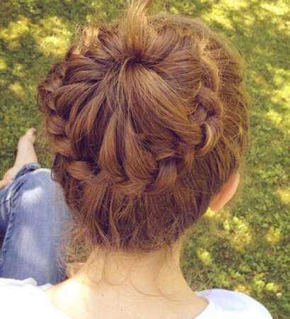 up do, bun and braids