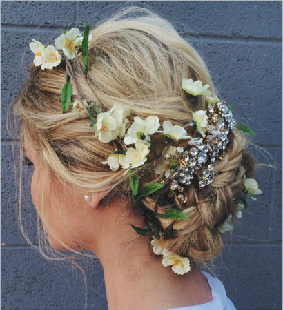 wedding hair, flowers and hairstyles