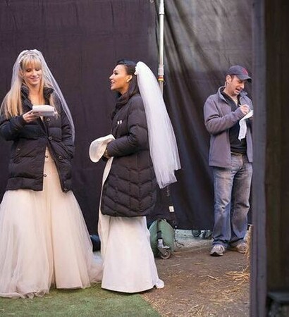 wedding dress, friends and naya rivera