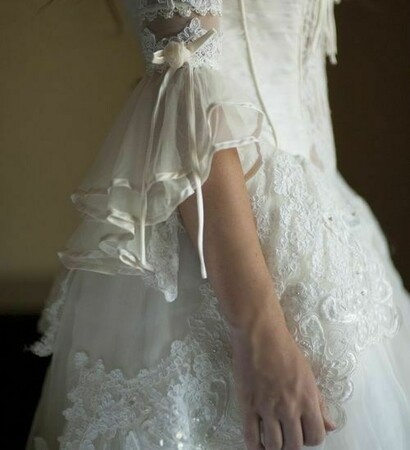 wedding dress, happy and beautiful