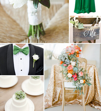 emerald green, palette and decoration