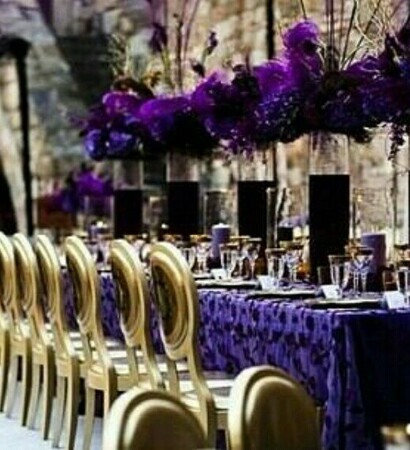 table setting, indigo and luxury