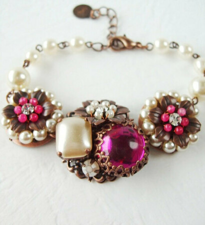 fuchsia, bracelet and jewelry
