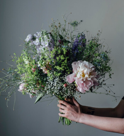 grunge, hands and home decor