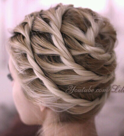 hipster, braided hair and up-do
