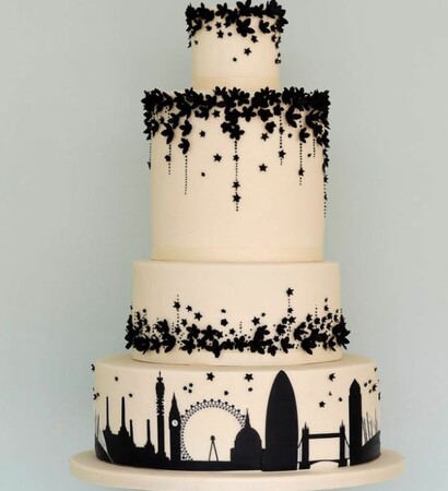 wedding cake, cake and london