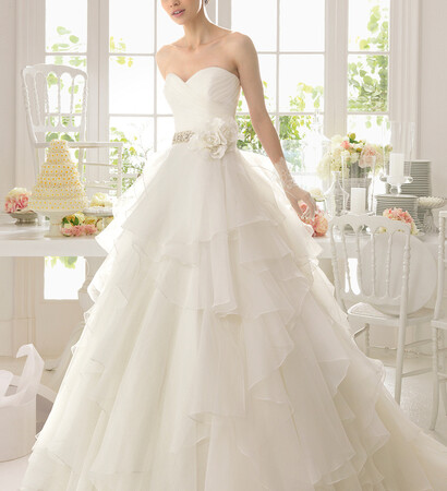 wedding dress, ball gown and handmade