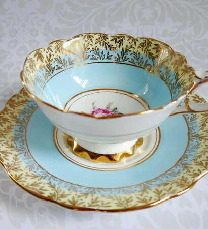 blue, teacups and vintage