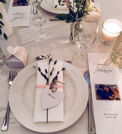 name, flower and wedding table