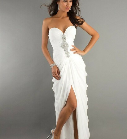 white wedding dresses, white and prom dress