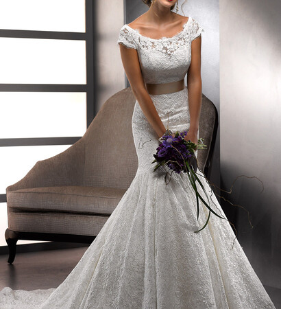 fashion, lace dress and wedding gown