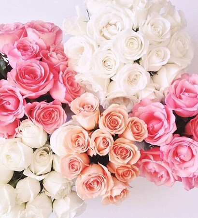 love, flowers and white