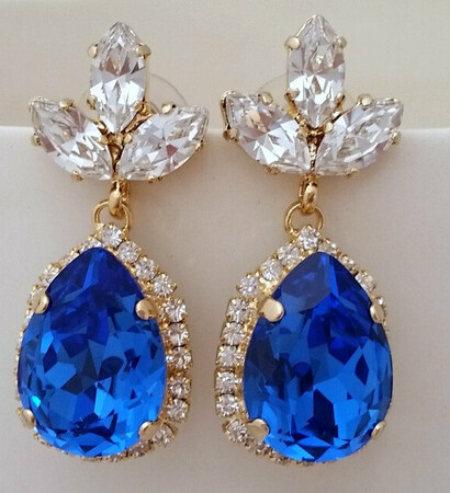 bridal earrings, crystal earrings and bridesmaids