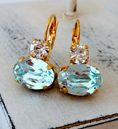 crystal earrings, bridesmaids gift and bridal earrings