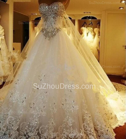 ball gown, wedding dress and luxurious and attractive