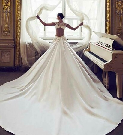 bride, gold and lace