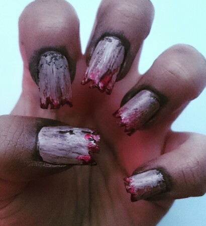 nail art, zombie nails and nail designs