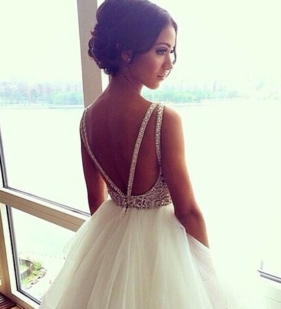 wedding dress, open back and bridal gown