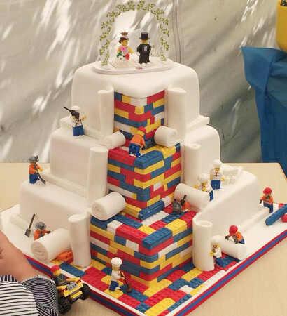 dessert, lego and art