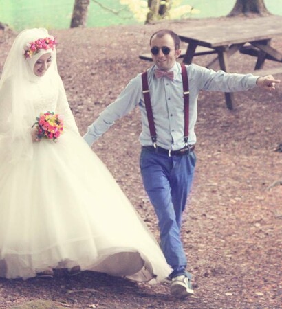 muslim wedding, muslim couple and cute