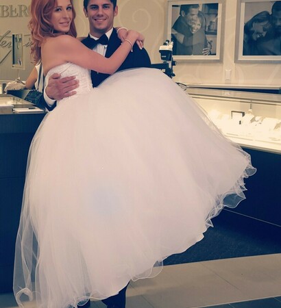 wedding dress, models and diamonds