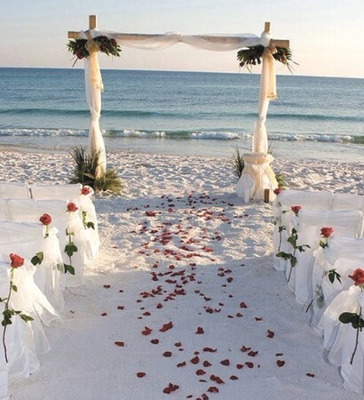 wedding decor, roses and romantic